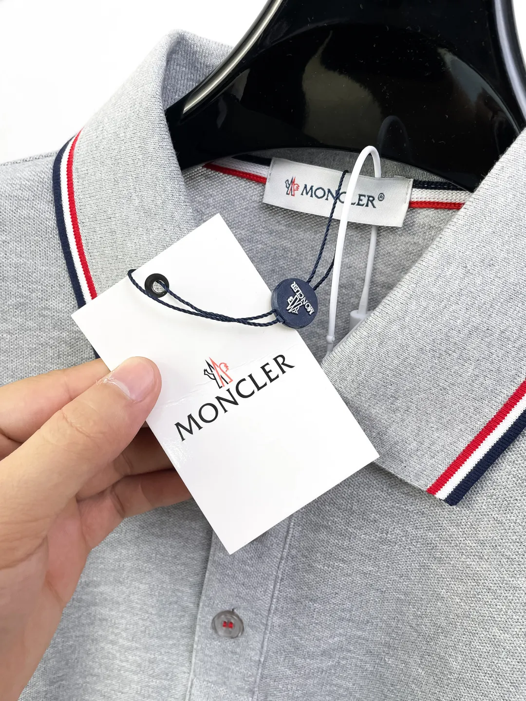 MONCLER New Arrival Polo Same Style 260 ， Factory New Arrival Versatile : Black White Royal Blue Gray Size：S-XXL